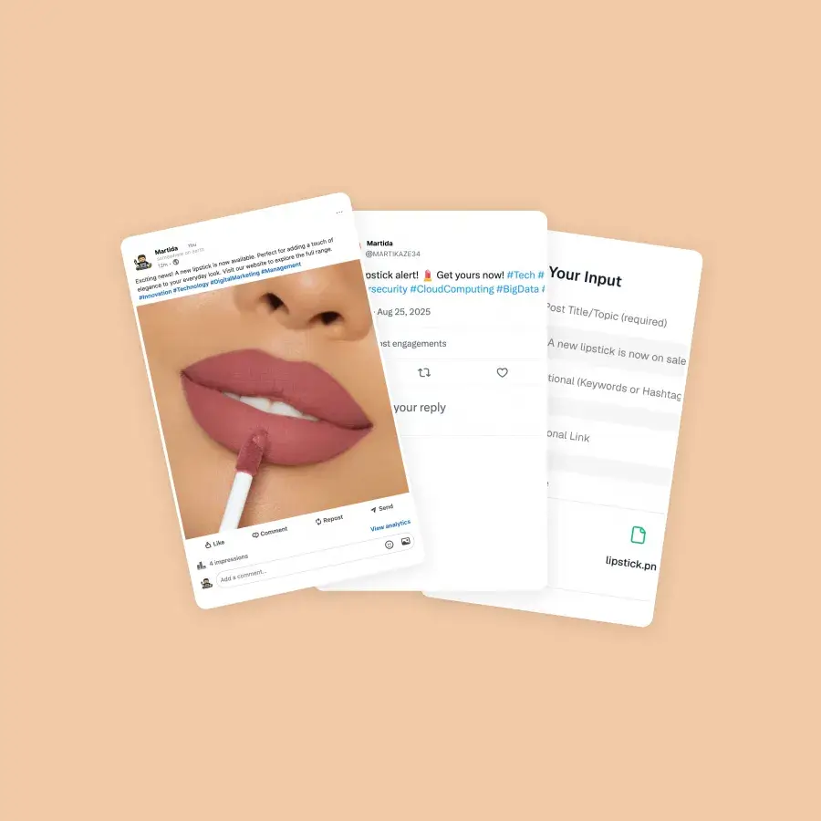 ai facebook post generator, ai captions for instagram, social media post generator ai, caption generator